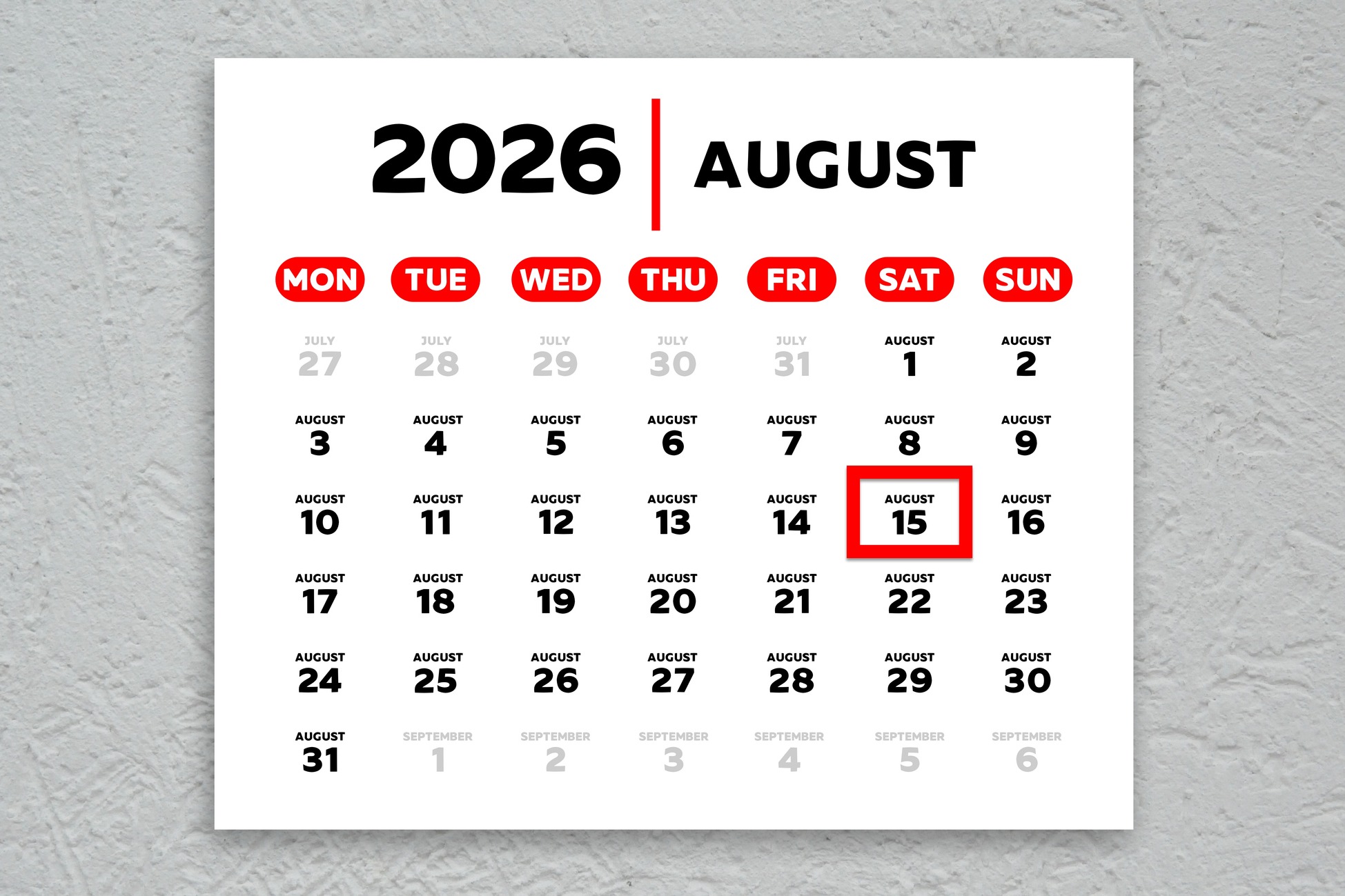 El festivo del 15 de agosto cae en sábado: ¿se pierde o se recupera?